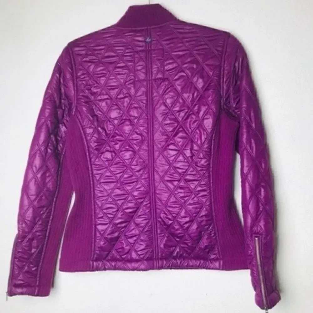 Prana Fushia quilted puffer jacket Small BoxO maroon insulated